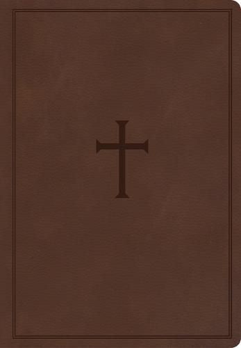 Cover image for CSB Super Giant Print Reference Bible, Brown LeatherTouch