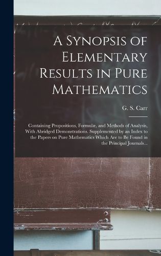 Cover image for A Synopsis of Elementary Results in Pure Mathematics