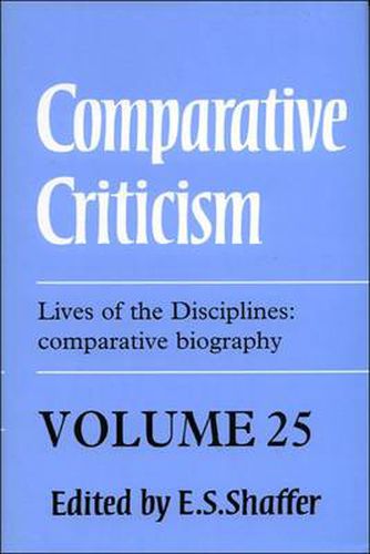 Cover image for Comparative Criticism: Lives of the Disciplines