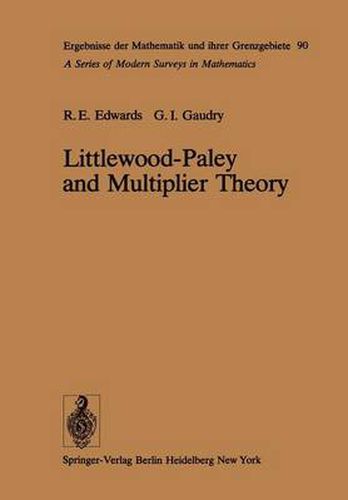 Cover image for Littlewood-Paley and Multiplier Theory