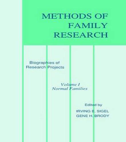 Cover image for Methods of Family Research: Biographies of Research Projects