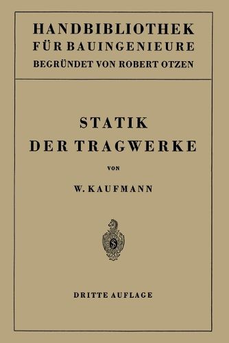 Cover image for Statik der Tragwerke