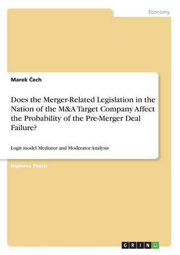 Cover image for Does the Merger-Related Legislation in the Nation of the M&A Target Company Affect the Probability of the Pre-Merger Deal Failure?: Logit model Mediator and Moderator Analysis