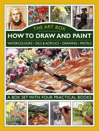 Cover image for Art Box - How to Draw and Paint (4-Book Slipcase): Watercolours * Oils & Acrylics * Drawing * Pastels: A Box Set with Four Practical Books