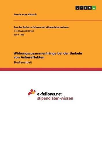 Cover image for Wirkungszusammenhange bei der Umkehr von Ankereffekten