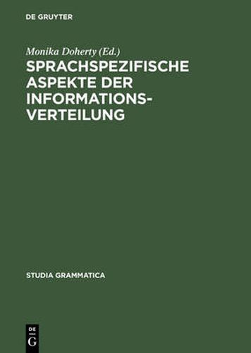 Cover image for Sprachspezifische Aspekte der Informationsverteilung