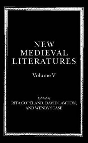 Cover image for New Medieval Literatures: Volume V