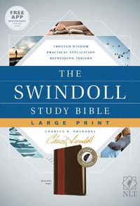 Cover image for NLT Swindoll Study Bible, Large Print, Brown, Indexed, The