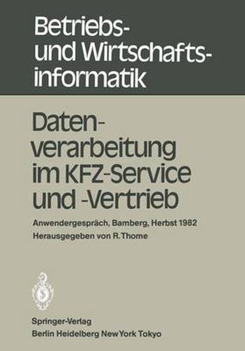 Cover image for Datenverarbeitung im KFZ-Service und -Vertrieb