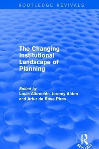 Cover image for The Changing Institutional Landscape of Planning