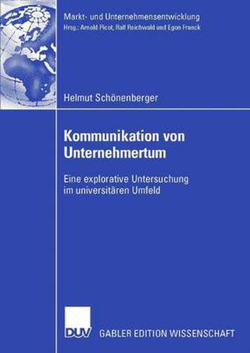 Cover image for Kommunikation Von Unternehmertum: Eine Explorative Untersuchung Im Universitaren Umfeld