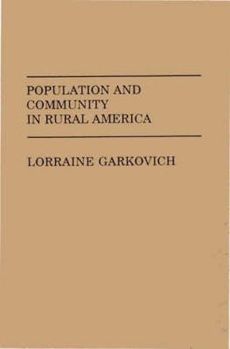 Cover image for Population and Community in Rural America