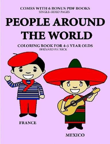 Cover image for Coloring Books for 4-5 Year Olds (People Around the World)