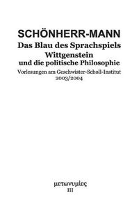 Cover image for Das Blau des Sprachspiels: Wittgenstein und die politische Philosophie