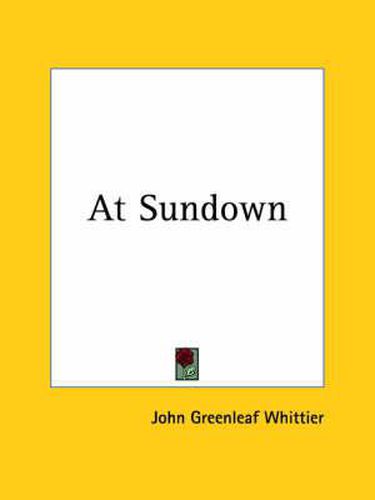 Cover image for At Sundown (1895)