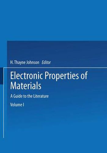 Cover image for Electronic Properties of Materials: A Guide to the Literature