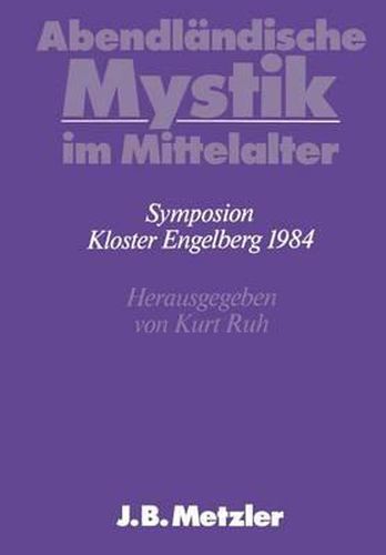 Cover image for Abendlandische Mystik im Mittelalter: DFG-Symposion 1984