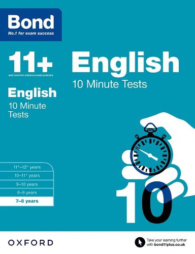 Cover image for Bond 11+: English: 10 Minute Tests: 7-8 years