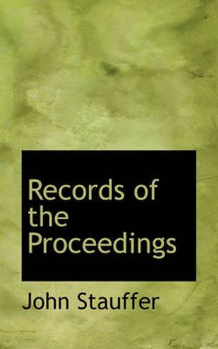 Cover image for Records of the Proceedings