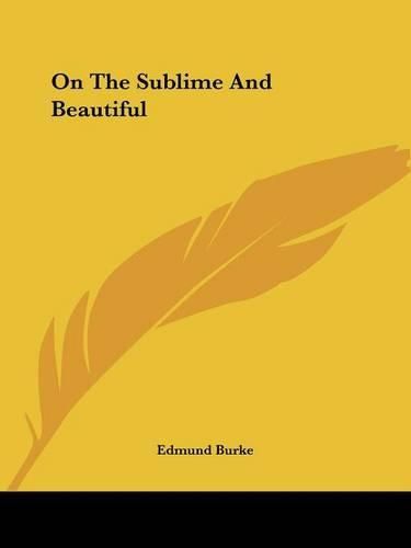 Cover image for On the Sublime and Beautiful