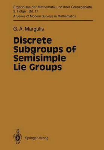 Cover image for Discrete Subgroups of Semisimple Lie Groups