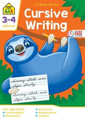 Cover image for School Zone Cursive Writing Grades 3-4 Workbook