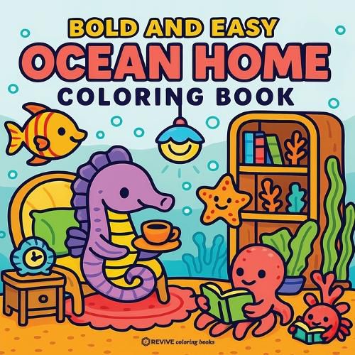 Cover image for Bold & Easy Ocean Home Coloring Book