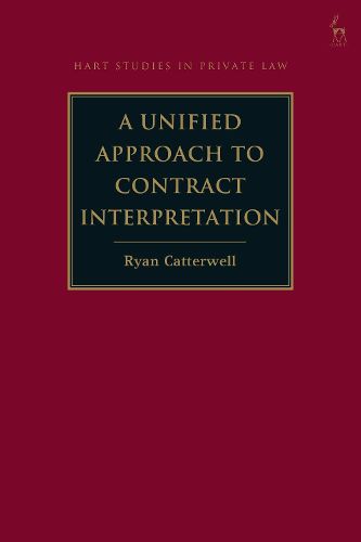 Cover image for A Unified Approach to Contract Interpretation