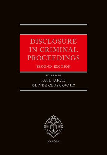 Cover image for Disclosure in Criminal Proceedings