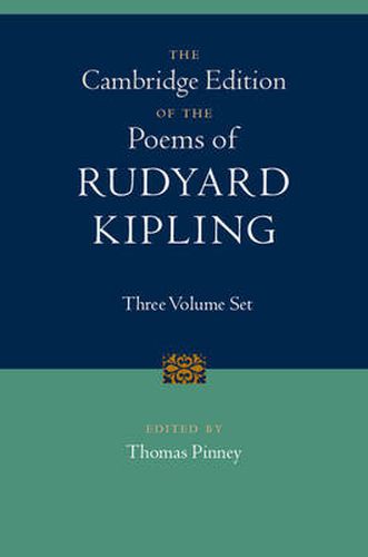 Cover image for The Cambridge Edition of the Poems of Rudyard Kipling 3 Volume Hardback Set