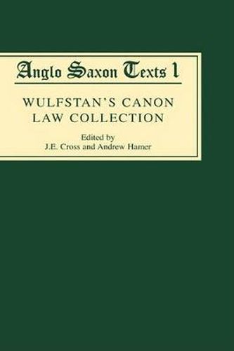 Cover image for Wulfstan's Canon Law Collection