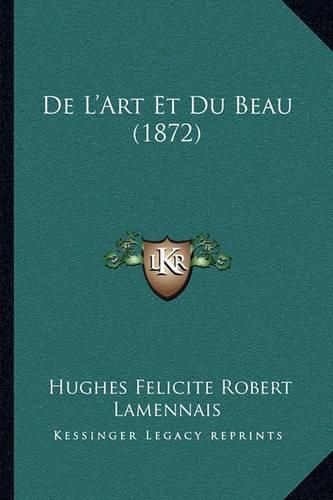 Cover image for de L'Art Et Du Beau (1872)