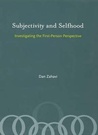 Cover image for Subjectivity and Selfhood: Investigating the First-Person Perspective