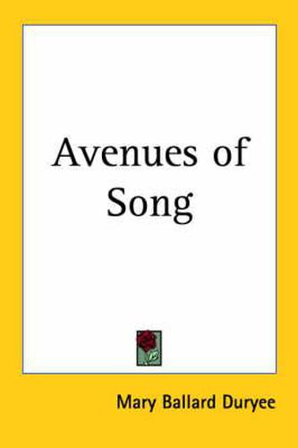 Cover image for Avenues of Song