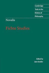 Cover image for Novalis: Fichte Studies