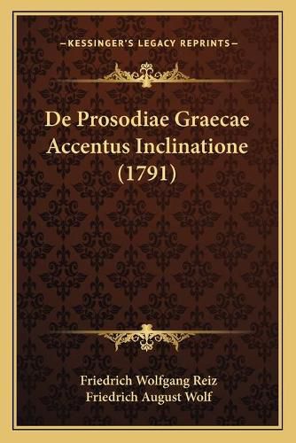 Cover image for de Prosodiae Graecae Accentus Inclinatione (1791)