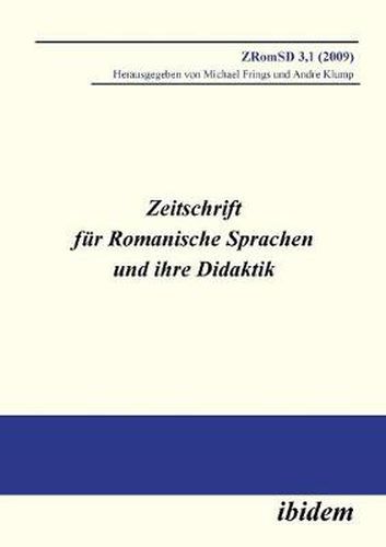 Zeitschrift f r Romanische Sprachen und ihre Didaktik. Heft 3.1