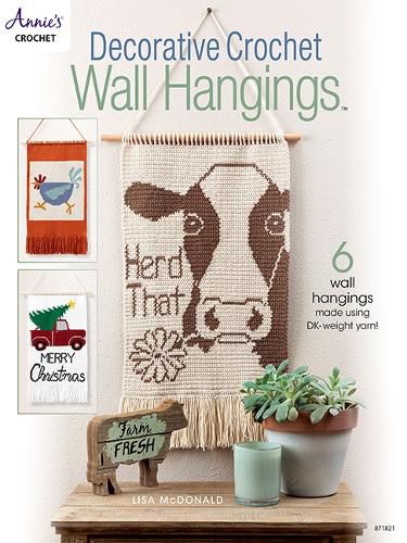 Cover image for Decorative Crochet Wall Hangings: 6 Wall Hanging Made Using Dk-Weight Yarn!