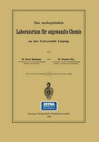 Das Neubegrundete Laboratorium Fur Angewandte Chemie an Der Universitat Leipzig