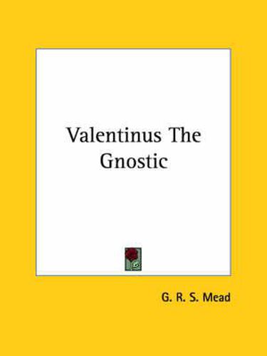 Cover image for Valentinus the Gnostic