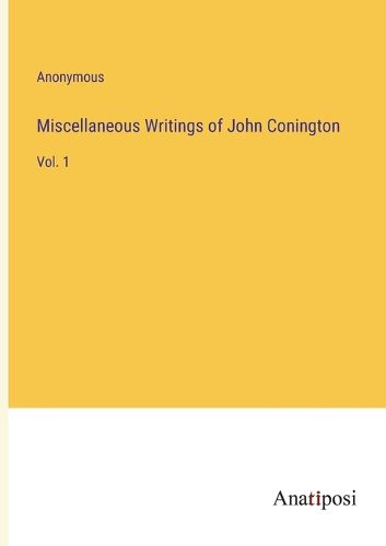 Cover image for Miscellaneous Writings of John Conington