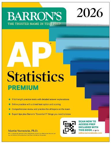 Cover image for AP Statistics Premium, 2026: Prep Book with 9 Practice Tests + Comprehensive Review + Online Practice