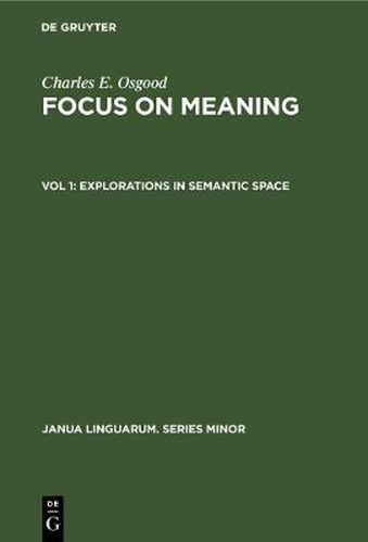 Cover image for Explorations in Semantic Space