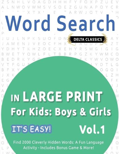 Cover image for Word Search in Large Print for Kids