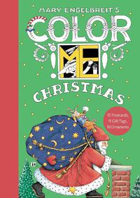 Cover image for Mary Engelbreit's Color ME Christmas Book of Postcards