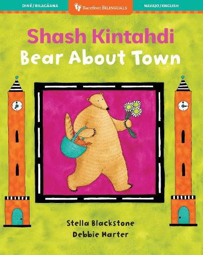 Cover image for Bear About Town (Bilingual Navajo & English)