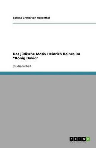 Cover image for Das Judische Motiv Heinrich Heines Im Koenig David