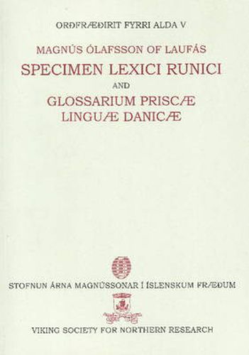 Cover image for Specimen Lexici Runici: Glossarium Prisca Lingua Danic