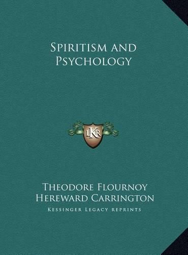 Cover image for Spiritism and Psychology