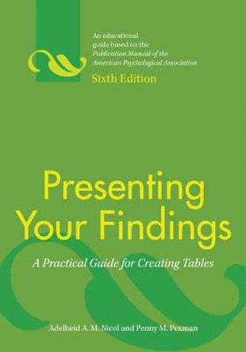 Cover image for Presenting Your Findings: A Practical Guide for Creating Tables